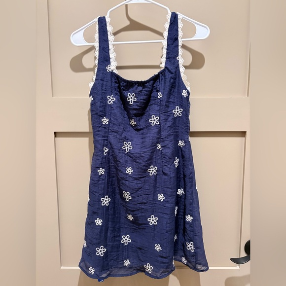 Cider Square Neck Floral Mini Dress - Picture 3 of 4